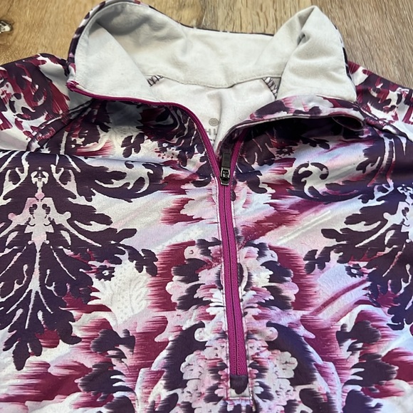 Athleta Quarter Zip Floral Pullover Size Medium - Picture 2 of 8